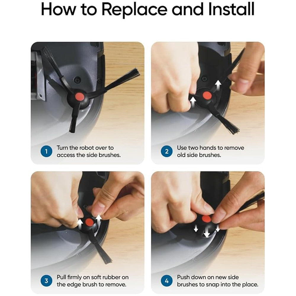 2Pcs For Eufy Robot Vacuum Omni S1 Pro  /  S1 Sweeping Robot Vacuum Cleaner Replacement Side Brush