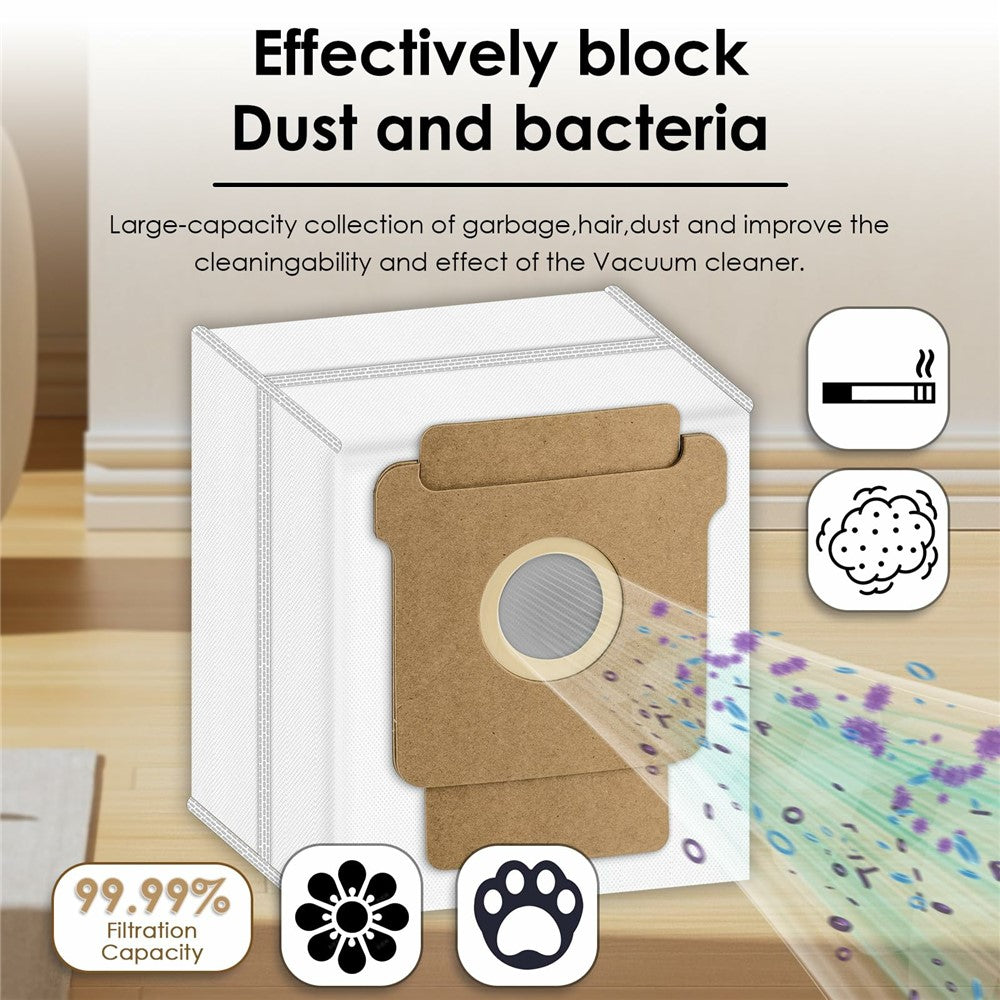 10Pcs Dust Bags for iRobot Roomba 105 Combo / 205 Dustcompactor / Plus 405 Combo / Plus 505 Combo Non Woven Fabric Vacuum Cleaner Replacement