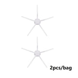2Pcs Soft 5 Arms Side Brushes for Xiaomi Dreame X10 / W10S / W10S Pro / S10 / S10 Pro / S10 Plus / S10 Pro Plus Vacuum Cleaner Parts