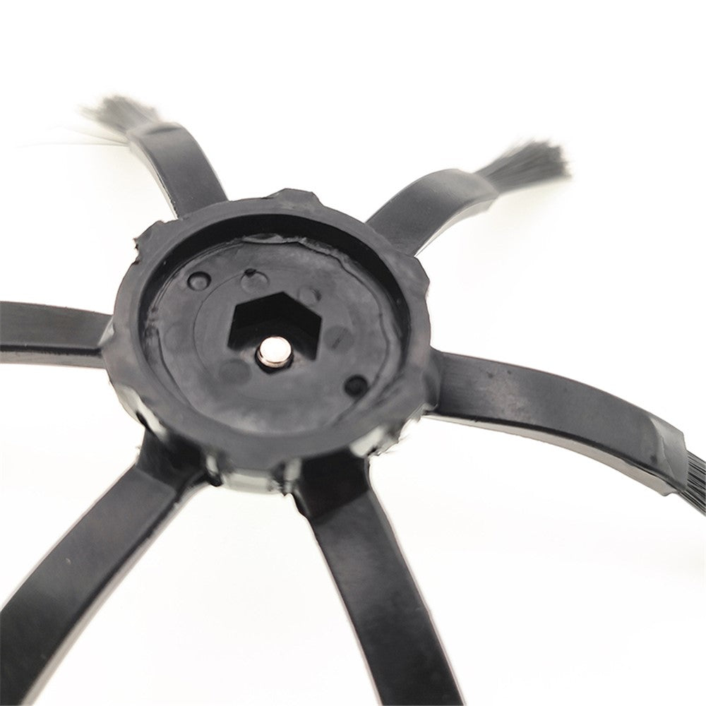 2Pcs 6-Armed Side Brush for Roborock S5 / S6 / S5 Max / S6 Max / S7 / S7 MaxV / S8 / S8+ / S8 Ultra Vacuum Cleaner Electric Sweeper Parts (Black)