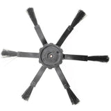 2Pcs 6-Armed Side Brush for Roborock S5 / S6 / S5 Max / S6 Max / S7 / S7 MaxV / S8 / S8+ / S8 Ultra Vacuum Cleaner Electric Sweeper Parts (Black)