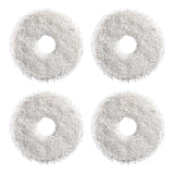 JUNSUNMAY 4Pcs Vacuum Cleaner Mop Pad for ECOVACS X1 Turbo  /  X1 Omni  /  X2 Omni  /  T10 Turbo  /  T10 Omni  /  T20  /  T20 Omni - White