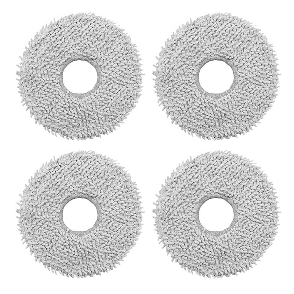 JUNSUNMAY 4Pcs Vacuum Cleaner Mop Pad for ECOVACS X1 Turbo  /  X1 Omni  /  X2 Omni  /  T10 Turbo  /  T10 Omni  /  T20  /  T20 Omni - Grey