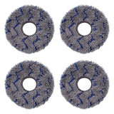 JUNSUNMAY 4Pcs Vacuum Cleaner Mop Pad for ECOVACS X1 Turbo  /  X1 Omni  /  X2 Omni  /  T10 Turbo  /  T10 Omni  /  T20  /  T20 Omni - Blue Grey