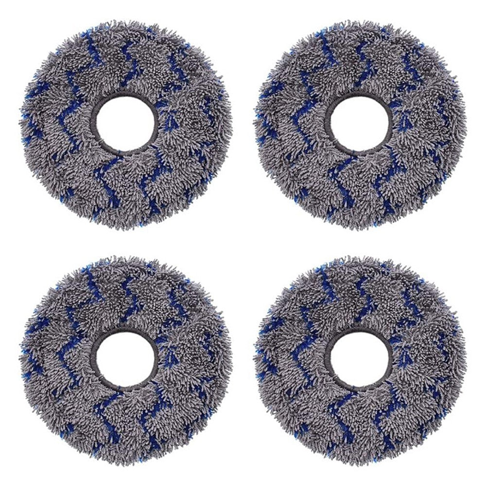 JUNSUNMAY 4Pcs Vacuum Cleaner Mop Pad for ECOVACS X1 Turbo  /  X1 Omni  /  X2 Omni  /  T10 Turbo  /  T10 Omni  /  T20  /  T20 Omni - Blue Grey