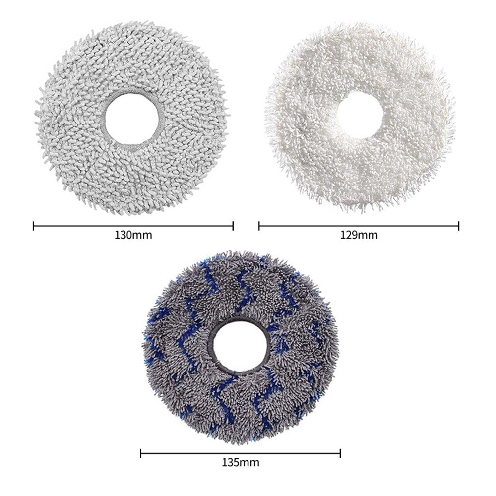 JUNSUNMAY 4Pcs Vacuum Cleaner Mop Pad for ECOVACS X1 Turbo  /  X1 Omni  /  X2 Omni  /  T10 Turbo  /  T10 Omni  /  T20  /  T20 Omni - Blue Grey