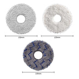 JUNSUNMAY 4Pcs Vacuum Cleaner Mop Pad for ECOVACS X1 Turbo  /  X1 Omni  /  X2 Omni  /  T10 Turbo  /  T10 Omni  /  T20  /  T20 Omni - Blue Grey