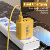 65W-Gallium-Nitride-USB-+-Type-C-Fast-Charging-Charger,-Plug-Type:EU-Plug(Yellow)