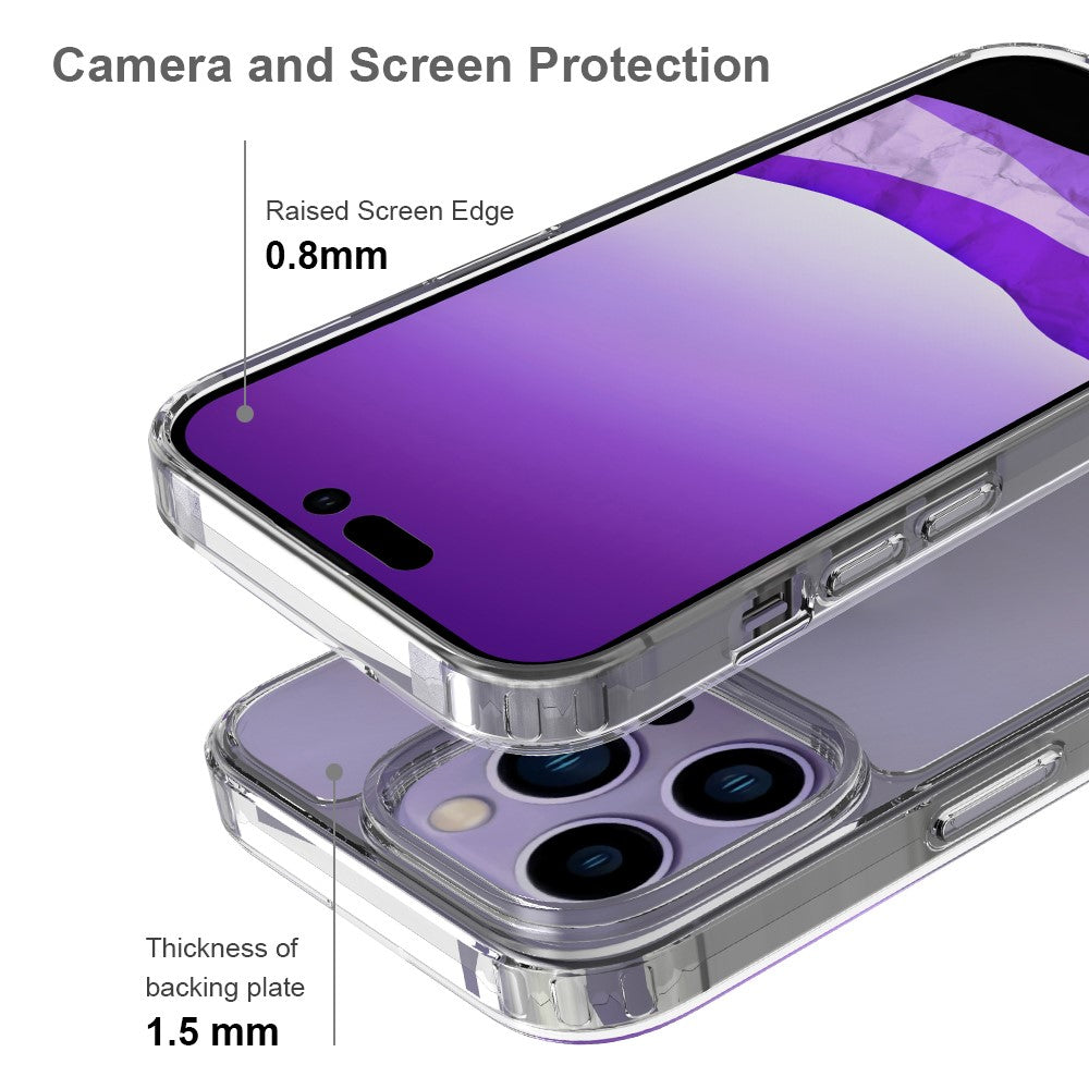 For-iPhone-14-Pro-6.1-inch-Shockproof-Case-Ultra-Clear-Phone-Case-Transparent-Hard-Acrylic-Back-+-Soft-TPU-Cover