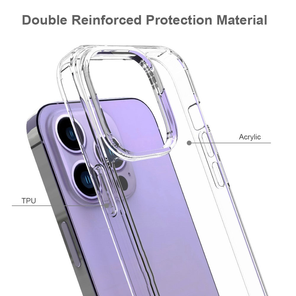 For-iPhone-14-Pro-6.1-inch-Shockproof-Case-Ultra-Clear-Phone-Case-Transparent-Hard-Acrylic-Back-+-Soft-TPU-Cover