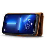 DG.MING-For-iPhone-14-Pro-Max-6.7-inch-Wallet-Magnetic-Detachable-Case-Split-Leather-Stand-Flip-Phone-Cover-Brown