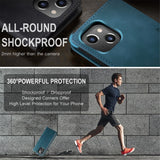 CASEME-013-Series-for-iPhone-14-6.1-inch-Shockproof-PU-Leather-Wallet-Case-Magnetic-Auto-absorbed-Stand-Phone-Cover-Blue