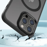 For-iPhone-14-Pro-6.1-inch-Compatible-with-MagSafe-Wireless-Charging-TPU-+-PC-Hybrid-Cover-Matte-Drop-proof-Anti-fingerprint-Phone-Case-Black