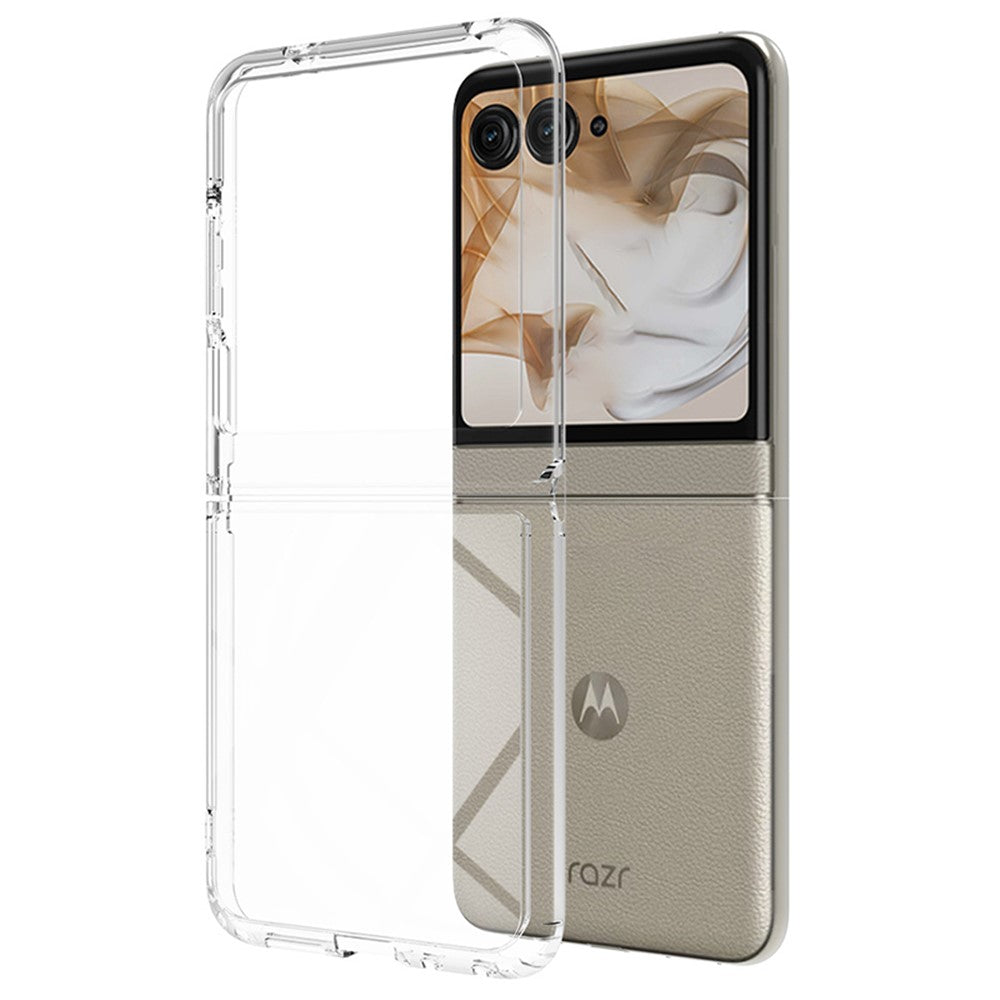 For-Motorola-Razr-60-/-Razr-50-5G-Clear-Case-Integrated-TPU+Acrylic-Phone-Cover