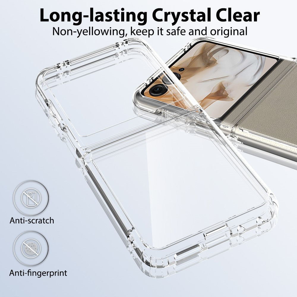 For-Motorola-Razr-60-/-Razr-50-5G-Clear-Case-Integrated-TPU+Acrylic-Phone-Cover