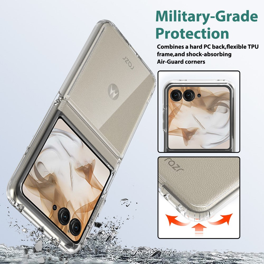 For-Motorola-Razr-60-/-Razr-50-5G-Clear-Case-Integrated-TPU+Acrylic-Phone-Cover