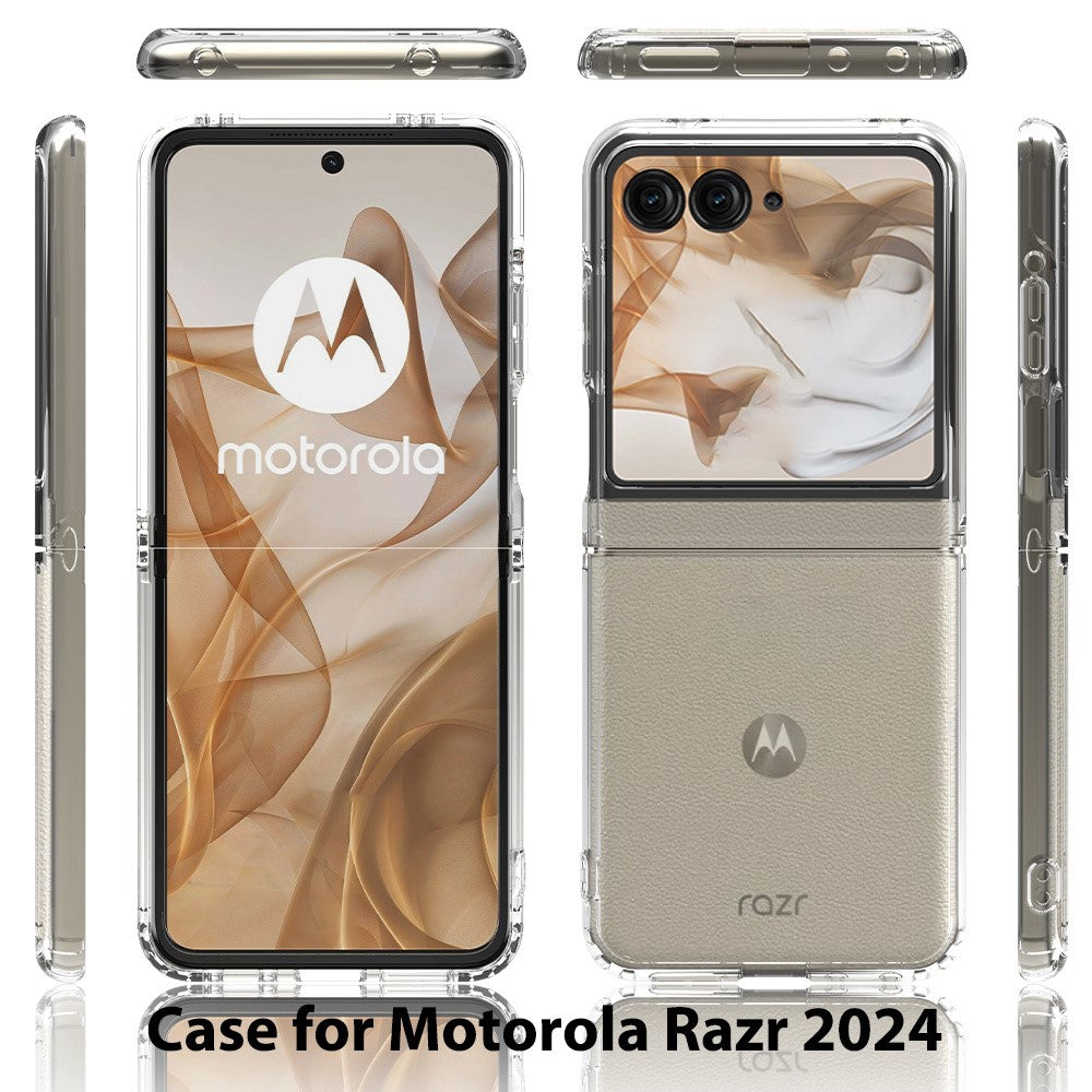 For-Motorola-Razr-60-/-Razr-50-5G-Clear-Case-Integrated-TPU+Acrylic-Phone-Cover