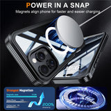 For-iPhone-16-Pro-Max-Magnetic-Case-PC-+-TPU-Shockproof-Phone-Cover-with-Screen-Film-Black-/-Grey