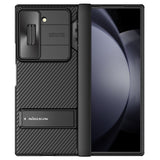 NILLKIN-Camshield-Fold-Case-for-Samsung-Galaxy-Z-Fold6-5G-TPU+PC-Kickstand-Phone-Cover-Slide-Camera-Lid-Black