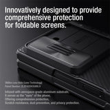 NILLKIN-Camshield-Fold-Case-for-Samsung-Galaxy-Z-Fold6-5G-TPU+PC-Kickstand-Phone-Cover-Slide-Camera-Lid-Black