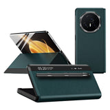 For-Honor-Magic-V3-5G-Case-View-Window-PU-Leather-Phone-Cover-with-Stylus-Green