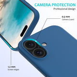 For-iPhone-16-Case-Liquid-Silicone-Soft-Lining-Shockproof-Phone-Cover-Blue