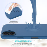 For-iPhone-16-Case-Liquid-Silicone-Soft-Lining-Shockproof-Phone-Cover-Blue