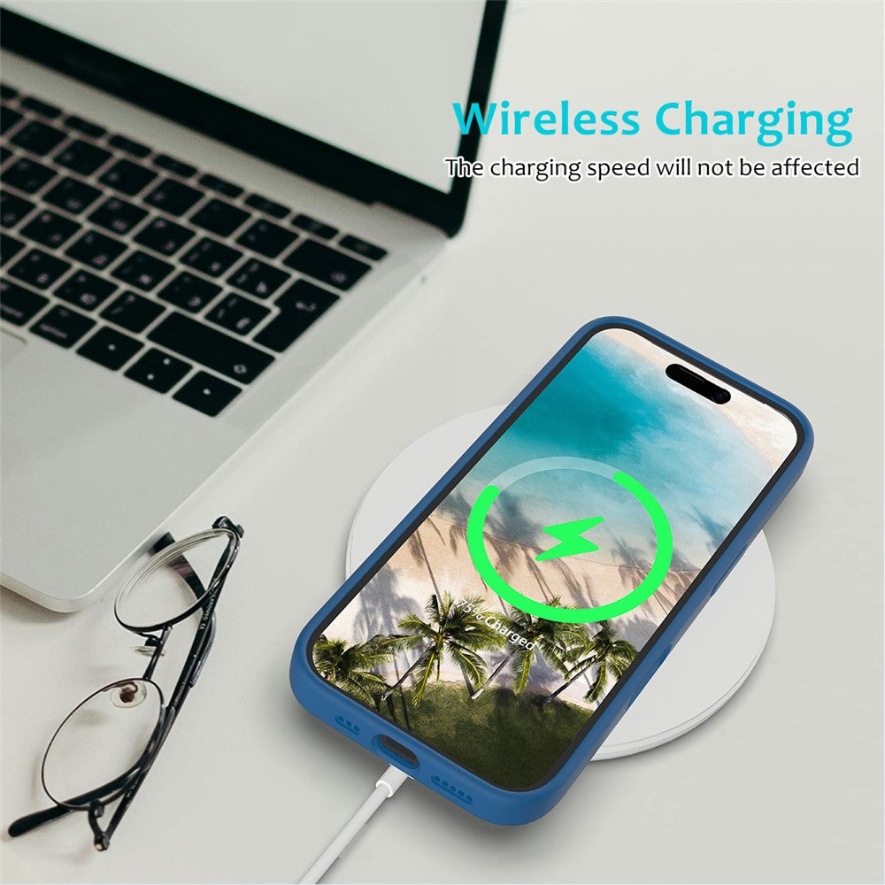 For-iPhone-16-Case-Liquid-Silicone-Soft-Lining-Shockproof-Phone-Cover-Blue