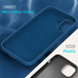 For-iPhone-16-Case-Liquid-Silicone-Soft-Lining-Shockproof-Phone-Cover-Blue