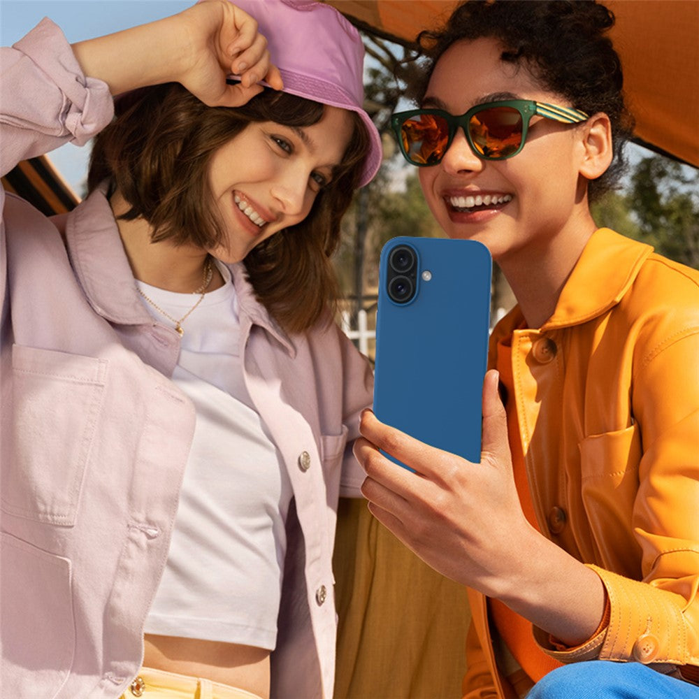 For-iPhone-16-Case-Liquid-Silicone-Soft-Lining-Shockproof-Phone-Cover-Blue