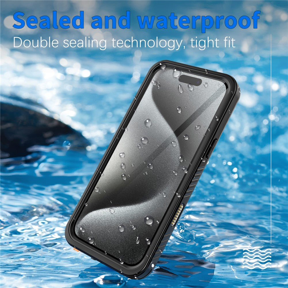 REDPEPPER-FS-Series-For-iPhone-16-Pro-Phone-Case-IP68-Waterproof-Clear-Back-Panel-Phone-Cover