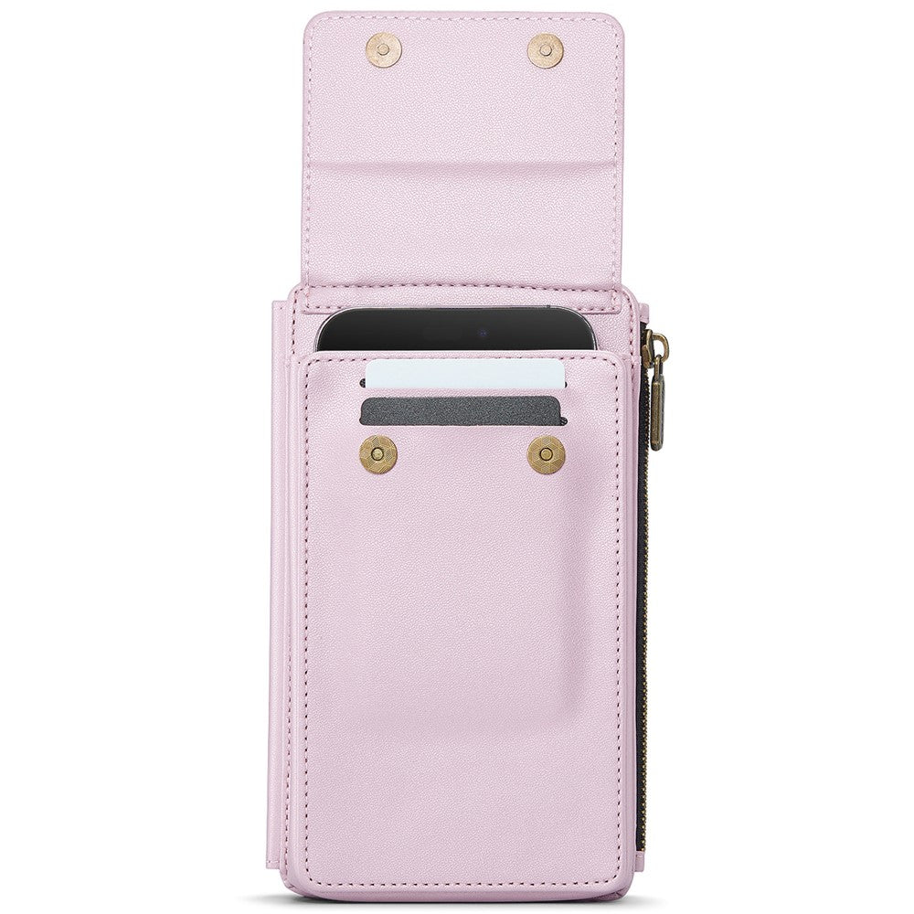 CASEME-ME50-PU-Leather-Crossbody-Phone-Bag-RFID-Blocking-Wallet-Universal-Phone-Bag-Pink