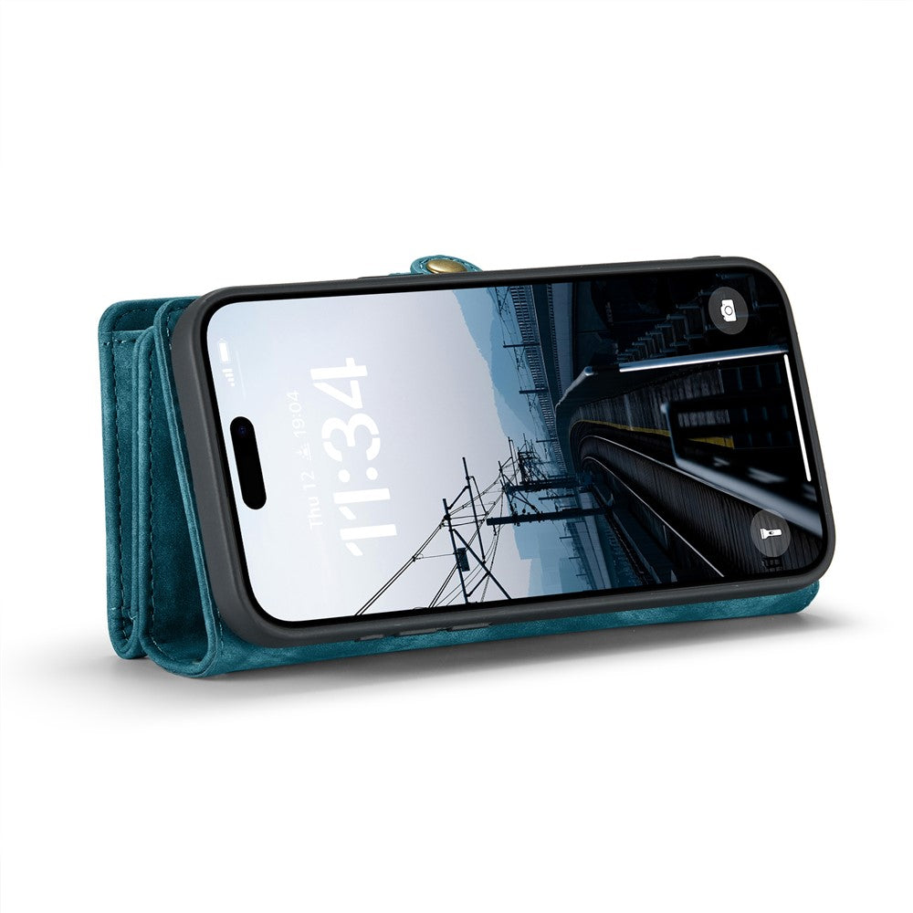 For-iPhone-16-Phone-Cases-CASEME-008-Leather-Cover-with-Detachable-Wallet-and-Strap-Blue