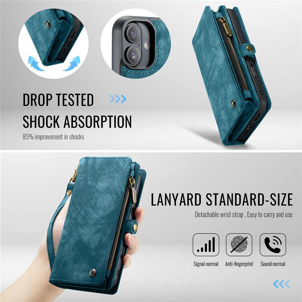 For-iPhone-16-Phone-Cases-CASEME-008-Leather-Cover-with-Detachable-Wallet-and-Strap-Blue
