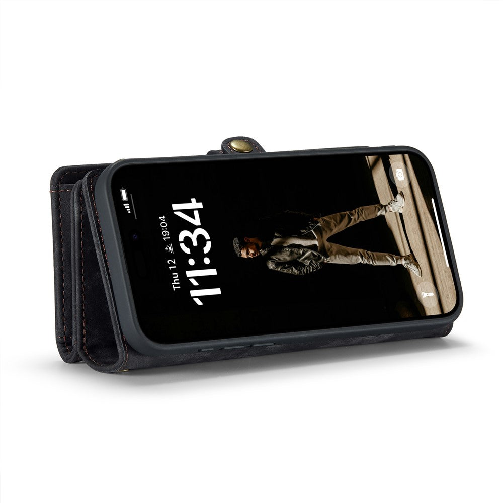 For-iPhone-16-Phone-Cases-CASEME-008-Leather-Cover-with-Detachable-Wallet-and-Strap-Black