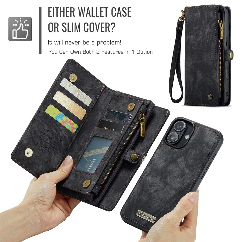 For-iPhone-16-Phone-Cases-CASEME-008-Leather-Cover-with-Detachable-Wallet-and-Strap-Black