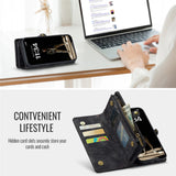 For-iPhone-16-Phone-Cases-CASEME-008-Leather-Cover-with-Detachable-Wallet-and-Strap-Black