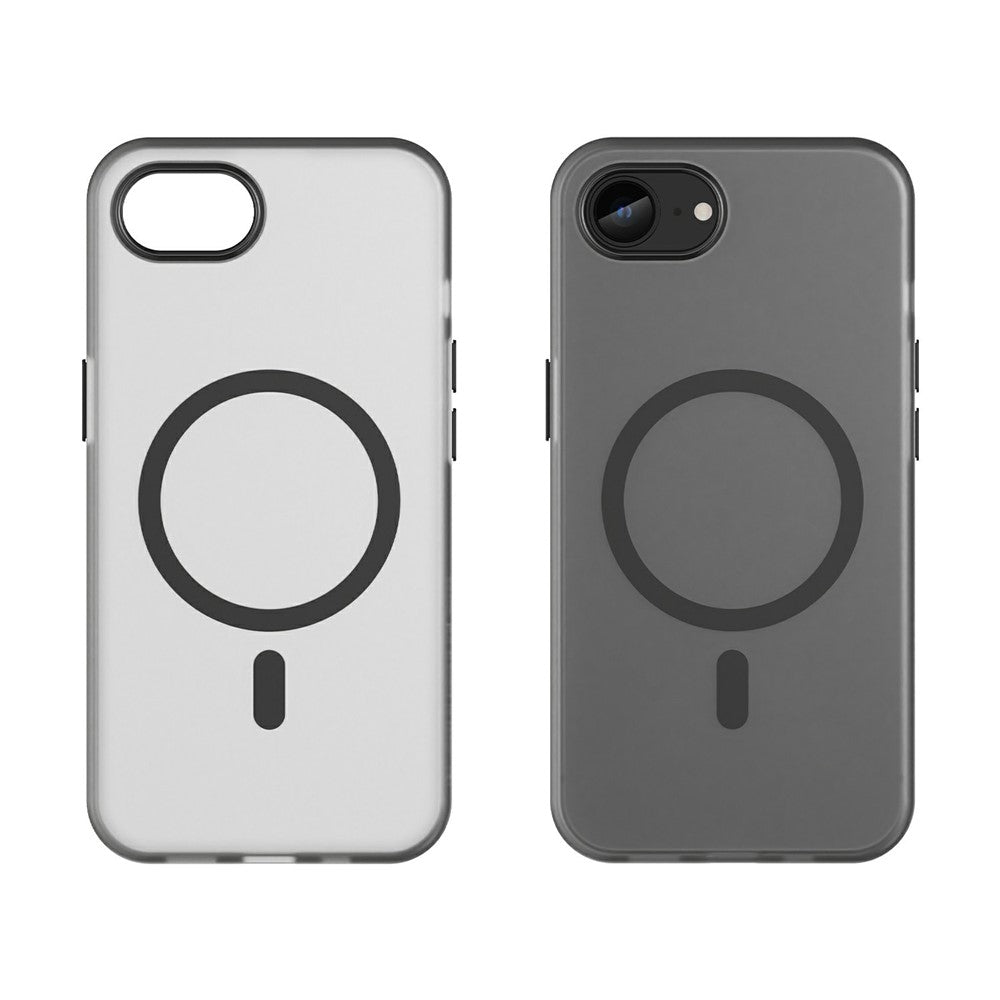 For-iPhone-16e-Case-Compatible-with-MagSafe-Slim-Matte-Translucent-TPU-+-PC-Phone-Cover-Black