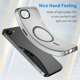 For-iPhone-16e-Case-Compatible-with-MagSafe-Slim-Matte-Translucent-TPU-+-PC-Phone-Cover-Black
