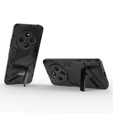 For-Xiaomi-Poco-C75-4G-/-Redmi-14R-5G-/-14C-4G-Case-PC+TPU-Shockproof-Phone-Cover-with-Kickstand-Black