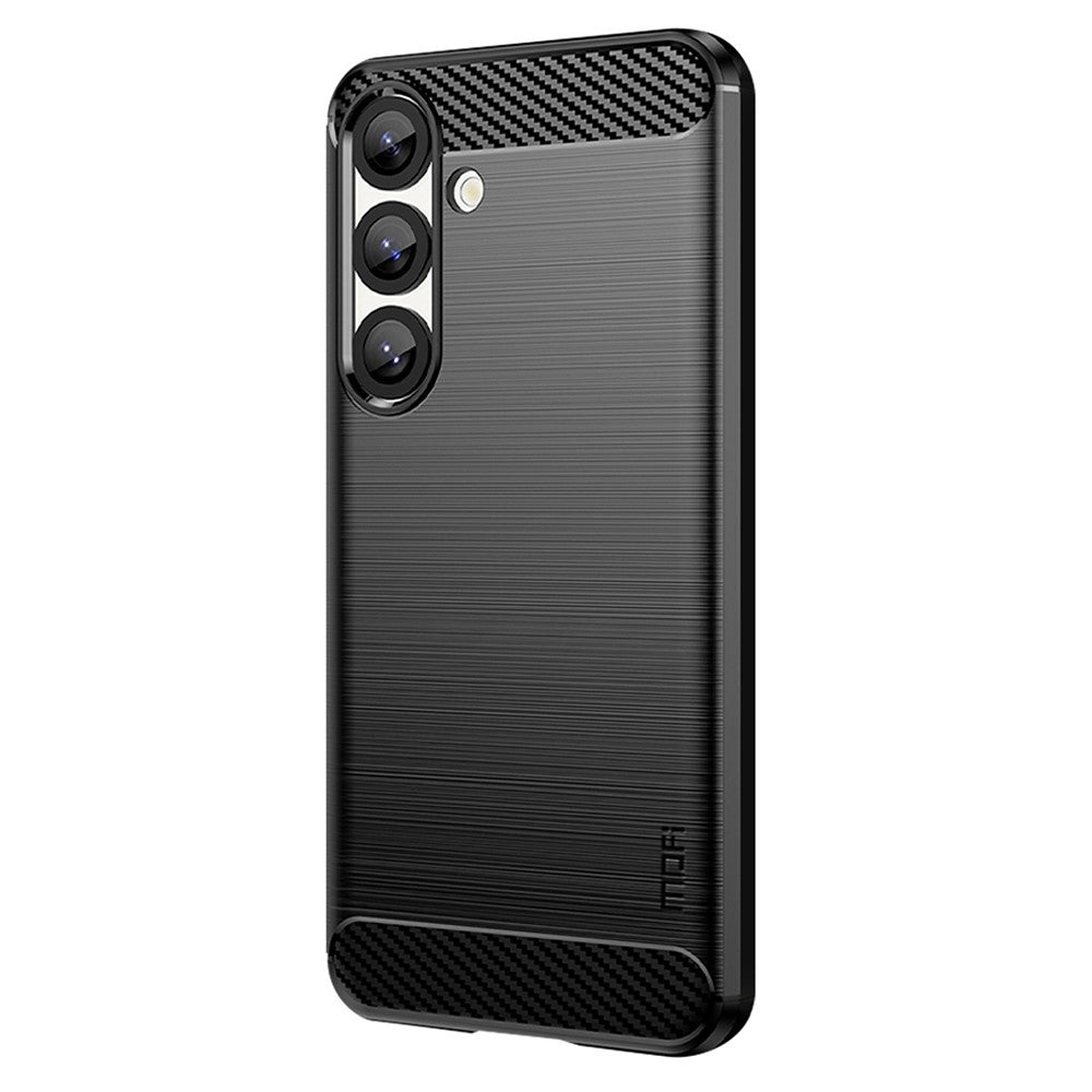 MOFI-JK-TPU-Series-1-For-Samsung-Galaxy-S25-Case-Carbon-Fiber-Texture-TPU-Soft-Phone-Cover-Black