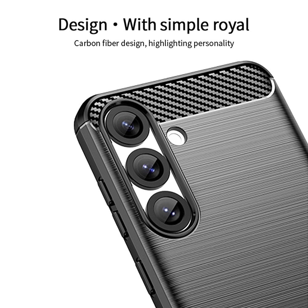 MOFI-JK-TPU-Series-1-For-Samsung-Galaxy-S25-Case-Carbon-Fiber-Texture-TPU-Soft-Phone-Cover-Black