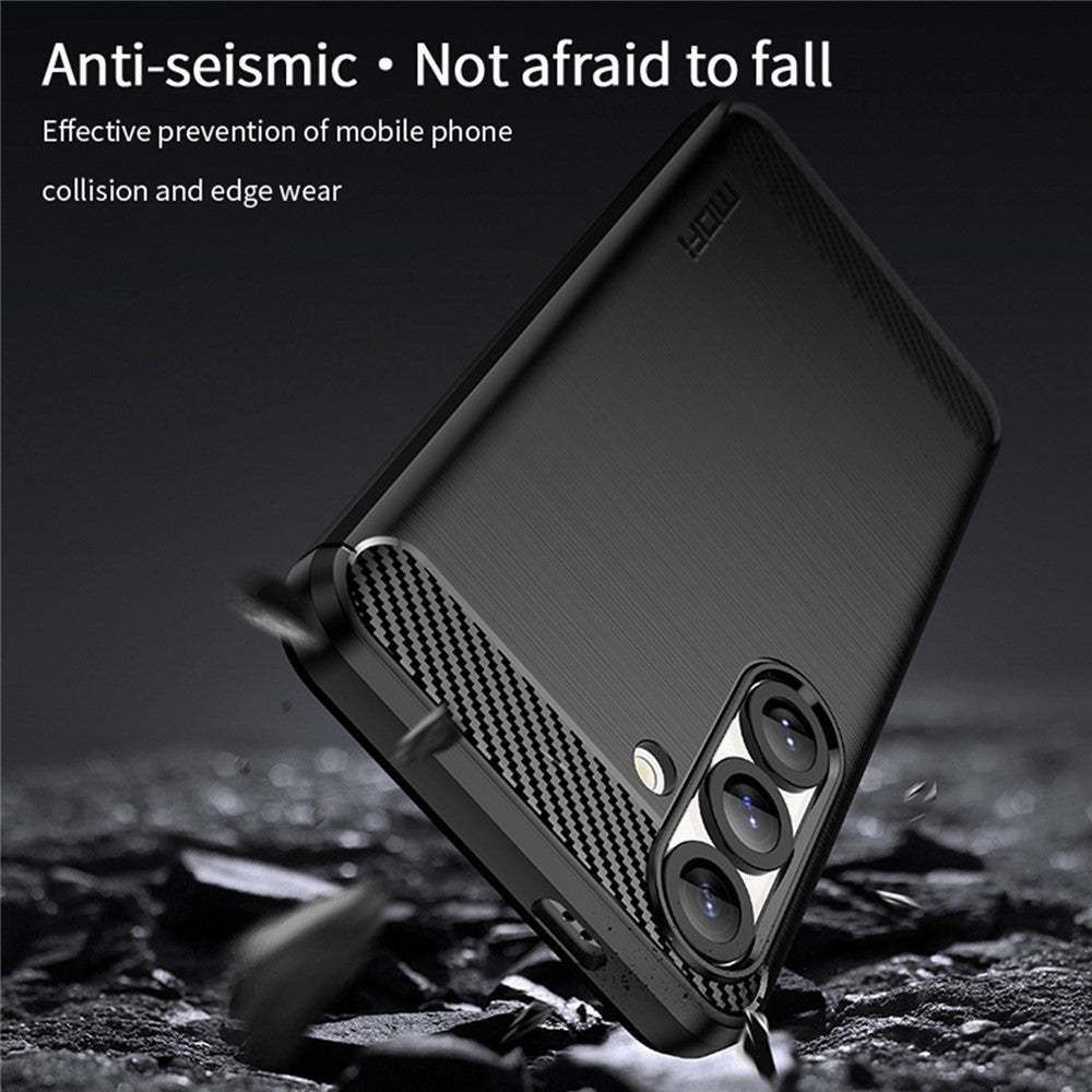 MOFI-JK-TPU-Series-1-For-Samsung-Galaxy-S25-Case-Carbon-Fiber-Texture-TPU-Soft-Phone-Cover-Black