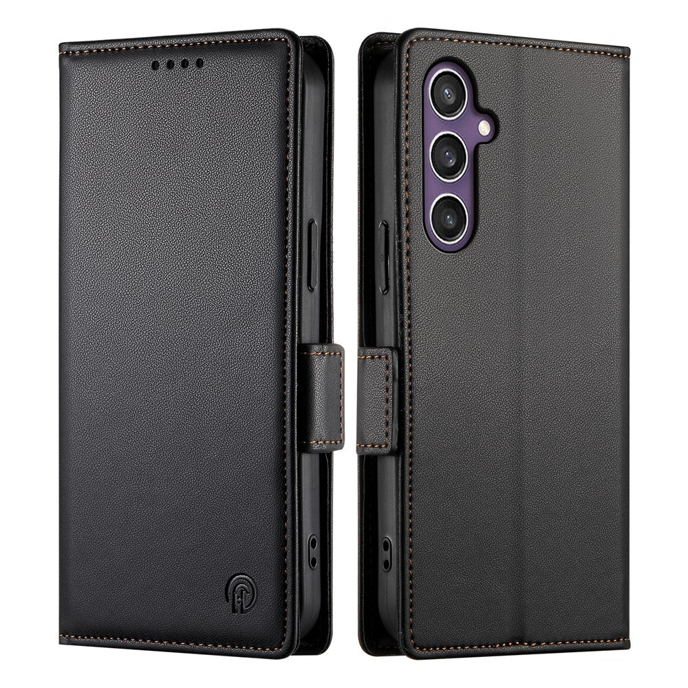 DF-010-For-Samsung-Galaxy-S25-Stand-Case-PU-Leather-Wallet-Phone-Cover-Black