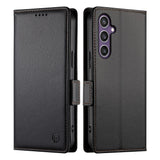 DF-010-For-Samsung-Galaxy-S25-Stand-Case-PU-Leather-Wallet-Phone-Cover-Black