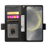 DF-010-For-Samsung-Galaxy-S25-Stand-Case-PU-Leather-Wallet-Phone-Cover-Black