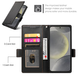 DF-010-For-Samsung-Galaxy-S25-Stand-Case-PU-Leather-Wallet-Phone-Cover-Black