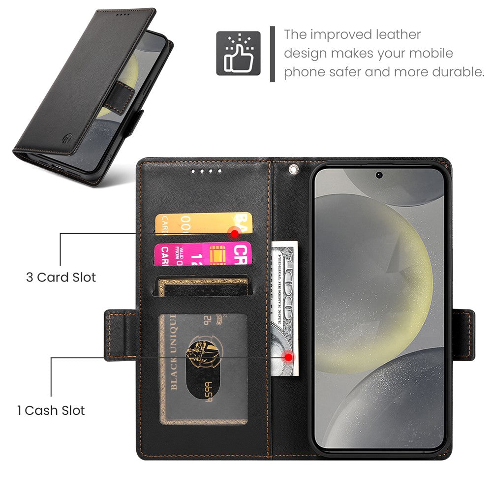DF-010-For-Samsung-Galaxy-S25-Stand-Case-PU-Leather-Wallet-Phone-Cover-Black