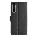 For-Samsung-Galaxy-A36-5G-/-A56-5G-Stand-Case-Calf-Texture-Leather-Wallet-Phone-Cover-Black