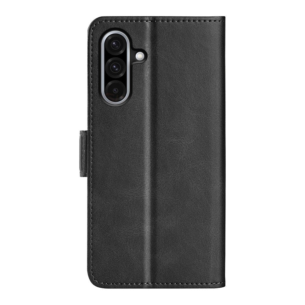 For-Samsung-Galaxy-A36-5G-/-A56-5G-Stand-Case-Calf-Texture-Leather-Wallet-Phone-Cover-Black
